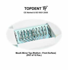 TDI MOUTH MIRROR TOP RODIUM FRONT SURFACE BOX OF 12 PCS