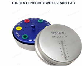 TDI ROUND ENDO BOX WITH 6 SILICONE CANUALA